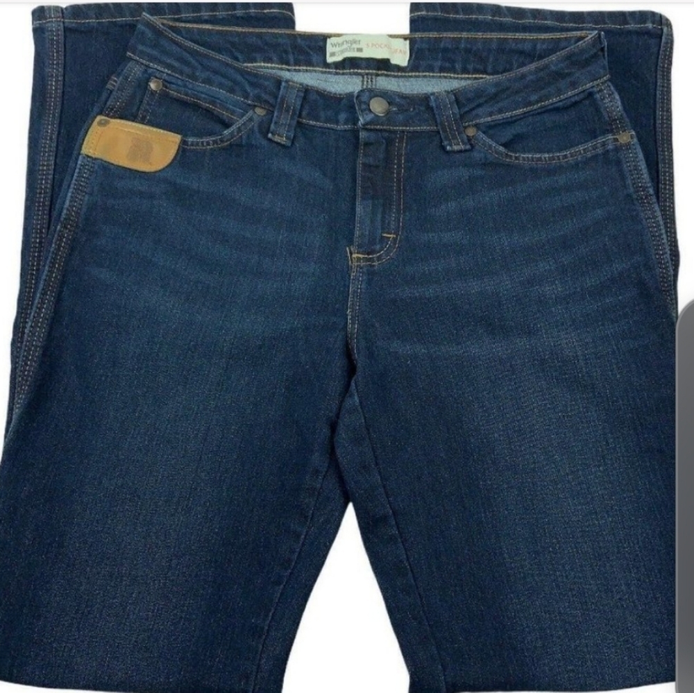 Wrangler Womens Strong 5 Pocket Bootcut Jeans Sz 8